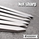 22-Inch Long Flat BBQ Skewers, HONSHEN 3/8 Inch Heavy Duty Stainless Steel Wide Blade with hardwood Handle barbecue skewers for Grilling Meat,Chicken,Beef-Set of 12 (22Inch Flat BBQ Skewers 12p) by GreenHaven Gardens