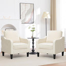 Accent Chair for Living Room, Mid Century Modern Reading Chair for Bedroom, Upholstered Armchair with Side Pockets, Comfy Single Sofa Side Chair for Office, Apartment, Small Room, Beige by CozyNest Decor
