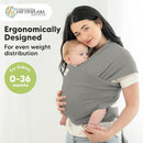 KeaBabies Baby Wrap Carrier - All in 1 Original Baby Carrier Newborn to Toddler Sling, Easy to Wear, Hands Free Bonding, Lightweight, Breathable Infant Wraps (Graphite) by TinyTreasures Baby Boutique