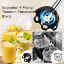 Immersion Blender Handheld Hand Blender - 1100W Non Scratch Stick Blender for Kitchen 12 Speed and Turbo Mode Chopper, Beaker, Whisk and Milk Frother for Milkshake Puree Smoothie Food by TinyTreasures Baby Boutique