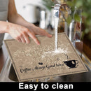 Coffee Bar Placemats Set of 6 Coffee Bar Plastic Table Mats Machine Place Mats Washable Vinyl Accessories Table Decoration for Indoor Outdoor Party Kitchen Dining by CozyNest Decor