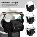 TOPDesign Universal Baby Stroller Organizer, Stroller Caddy with Detachable Mesh Bag & Heightened Insulated Cup Holders & Non-Slip Secure Hooks Accessories, Fits Most Strollers (Morning Glory) by TinyTreasures Baby Boutique