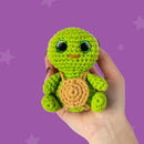 Cookie Box Crochet Kit for Beginners - Learn to Craft Amigurumi Stuffed Animals - Knitting Gift for Kids and Adults - Beginner-Friendly Yarn - Stitch-by-Stitch Video Tutorial - Turtle Hugo by TinyTreasures Baby Boutique