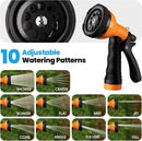 Garden Hose Metal 25 FT, Flexible Stainless Steel Water Hose with 10 Function Nozzle, Kink Free, Lightweight & Durable, Crush Resistant Fitting, Puncture Proof Hose for Yard, Rv, 600 PSI 2025 New by GreenHaven Gardens