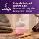 Philips Avent Natural Baby Bottles with Natural Response Nipples (Slow Flow, Flow 2), 4oz, Pink, 4-Pack, SCY900/14 by TinyTreasures Baby Boutique