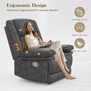 Recliner Chair for Adults, Oversized Manual Pull Tab Reclining Chair, 2-Tier Cushions, Minimalist Style Single Sofa for Living Room, RV (Polished Microfiber) by CozyNest Decor