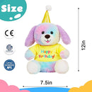 Cuteoy Happy Birthday Dog Musical Stuffed Animal Shaking Singing Dancing Plush Puppy Toy Electric Interactive Animated Plushies Gifts for Kids Girls Boys by TinyTreasures Baby Boutique