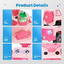 6V Toddler Ride-On Car with Horn LED Front Light Rear Storage and Eyes Theme – Fun & Safe Electric Car for Boys & Girls 18+ Months – Perfect for Little Explorers(Pink Eyes) by TinyTreasures Baby Boutique