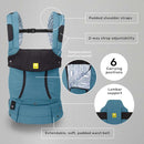 LÍLLÉbaby Complete All Seasons Ergonomic 6-in-1 Baby Carrier Newborn to Toddler - with Lumbar Support - for Children 7-45 Pounds - 360 Degree Baby Wearing - Inward & Outward Facing - Tiled Bluestone by TinyTreasures Baby Boutique