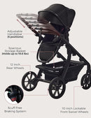 Momcozy ChangeGo Baby Stroller, Convertible Single-to-Double-to-Wagon Stroller with 23 Configurations, Seat Included, Large PU Wheels, All-Wheel Suspension ＆ Extendable UPF50+ Canopy by TinyTreasures Baby Boutique