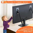 2 Pack TV Safety Straps Adjustable, Adhesive Anti-Tip Furniture Anchor for Flat Screen, TV and Furniture Safety Straps for Baby Proofing, Black by TinyTreasures Baby Boutique