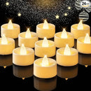 BEICHI Flameless Candles, 24Pack Battery Operated Candles, LED Tea Lights Candles Battery Operated, Flickering Fake Candles for Wedding Party Home Decor- Warm White, Ivory Base by GreenHaven Gardens