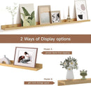 Picture Ledge Shelf for Wall, Floating Shelves Set of 4, 48 Inch Long Nursery Book Shelves for Toys Storage, Kids Bookshelf Wall Mounted for Books Photo Frames, Oak by TinyTreasures Baby Boutique