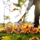 Leaf Rake for Lawns, Adjustable Garden Rake for Leaves with Long Handle, 61 Inches by GreenHaven Gardens