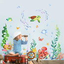 Supzone Under The Sea Wall Decals Ocean Fish Seaweed Sea Turtle Octopuses Wall Stickers for Kids Toddlers Bedroom Living Room Baby Nursery Wall Decor by TinyTreasures Baby Boutique