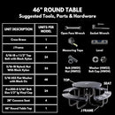 Heavy-Duty Portable Outdoor Picnic Table with Umbrella Hole, Punched Steel Commercial-Grade Patio Dining Furniture Made in America (46" Round Top, Textured Copper) by GreenHaven Gardens