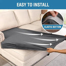 H.VERSAILTEX Velvet Stretch Individual Chaise Cover Sectional Couch Covers for L Shaped Sofa Both Left/Right Furniture Protector Seat Cushion Sofa Cover (1 Piece Chaise Cover, Grey) by CozyNest Decor