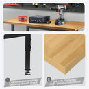 48" Adjustable Workbench,Heavy-Duty Work Table,3000 LBS Load Capacity Hardwood Workstation with Fixed feet,for Workshop, Garage by GreenHaven Gardens