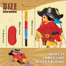 WERNNSAI Foldable Pirate Pinata - Extendable Pirate Parrot Pinata with Blindfold Bat and Tassels for Boys Pirate Birthday Party Supplies Caribbean Piñata Adventure Party Decorations 16.4” x 12.4” by TinyTreasures Baby Boutique