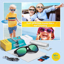 RIVBOS Kids Sunglasses Polarized UV Protection Flexible Rubber Glasses Shades with Strap for Boys Girls RBK004 by TinyTreasures Baby Boutique