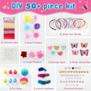 Headband Making Kit for Girls, DIY Hair Accessories Craft Set Make 12+ Fashion Headbands for Kids 5-12, Art Supplies with Ribbons & Charms, 5 Year Old Girl Birthday Gift Ideas, Girls Fashion Gift by TinyTreasures Baby Boutique