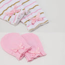 Newborn Baby Boy Girl Caps Mittens Socks Set Cotton Baby Essentials Accessories (Hats+Gloves+Socks) by TinyTreasures Baby Boutique