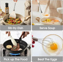Premium White Silicone Cooking Utensils Set-Non-Toxic, Heat Resistant, BPA Free Kitchen Utensils Set with Spatula, Spoon, Whisk & Tongs-Non-Stick& Dishwasher Safe for Nonstick Cookware by CozyNest Decor