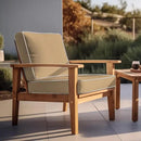 PNP FKJP 2 Pack Outdoor Chair Cushion 20" X 20" X 4", Waterproof Outdoor Seat Cushions with Non-Skid Ties, Khaki (Cushion + Cover) by GreenHaven Gardens
