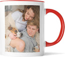 Custom Mug Upload Your Picture Personalized Coffee Mug with Photo Text Name Customized Cup Unique Ideas Gifts for Men Women Mom Dad Girlfriend Boyfriend Friend Family (Red, 11oz) by TinyTreasures Baby Boutique