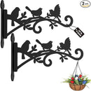 2 Pack Hanging Plant Hanger Outdoor 12-in Bird Feeder Wall Hooks - Heavy Duty Metal Plant Bracket Hook for Hanging Flower Baskets,Wind Chime by GreenHaven Gardens