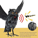 Natelf Solar Owl Decoy Sculptures & Statues Halloween Decoration, Standing Metal Bird Deterrent to Scare Birds Squirrels Away for Outdoor Garden Yard Patio, Black by GreenHaven Gardens