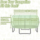 Gardenature 10FT/12FT/14FT Trampoline Tent(Tent Only), Fit Round Trampolines, Shade Cover with LED Light, Outdoor Trampolien Accessories, Anti-Tear, Beige by TinyTreasures Baby Boutique