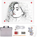 A4 Rechargeable LED Tracing Light Box with Carry Bag, ELICE Wireless Battery Powered Light Pad Artcraft Lightpad Cordless Light Board for Diamond Painting Drawing Sketching Weeding Vinyl (White) by TinyTreasures Baby Boutique