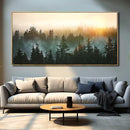 Large Artwork Foggy Forest Canvas Wall Art Landscape Mountain Painting Wall Art for Bedroom Living Room Kitchen Office Framed Wall Art 30x60 Inch by CozyNest Decor