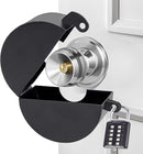 Door Knob Lockout Device with Padlock,Temporary Door Handle Lock Cover for Dementia Patients, Outdoor Water Faucet Lock Cover for Hose Bib Lock、Propane Tank Lock、Water Spigot Lock-Black by TinyTreasures Baby Boutique