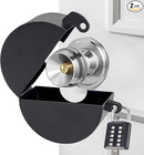 2 Pack Door Knob Lockout Device with Padlock,Temporary Door Handle Lock Cover for Dementia Patients/Child Proof, Outdoor Water Faucet Lock Cover - Black by TinyTreasures Baby Boutique