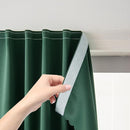 Blackout Curtains for Bedroom Stick On Curtains Window Shades Pull Down Blackout Window Cover No Drillng Self Adhesive Curtains No Rod Small Curtain, 59" W X 71" L, Dark Green, 1 Panel by TinyTreasures Baby Boutique