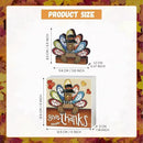 Smile Thanksgiving Wooden Decor Indoor, Turkey Decor Give Thanks Box Sign, Thanksgiving Table Tiered Tray Kitchen Decorations by CozyNest Decor