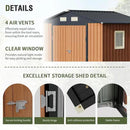8x6 Ft Storage Shed, Large Outdoor Shed with Window, Lockable Doors, Outside Steel Shed for Garden, Backyard, Lawn, Patio Utility, Tool Storage by GreenHaven Gardens