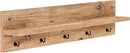 Modern Wall-Mounted Coat Rack with Shelf and Hooks - Wooden Entryway Organizer (Brown) by CozyNest Decor