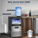 Commercial Ice Maker Machine 100LBS/24H with 20LBS Storage Bin, Gallon Water & Facuet Water Inlet, 36PCS 15" Wide Undercounter/Freestanding Ice Maker Machine for Home Bar Outdoor, Self Cleaning by CozyNest Decor