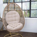 Tiita Striped Seat Cushion 2 Pack Beige Round Floor Pillows 22"x22" Chair Pad Cushions for Indoor/Outdoor Hanging Swing Chair Window Pads, Beige by CozyNest Decor