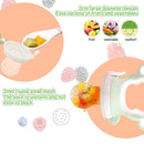Baby Fruit Food Feeder - Silicone Nibble Tray Combo - Breastmilk Popsicle Mold for Cooling Relief, BPA Free Mesh Feeder for Infant Self Feeding (Monkey Mint + Pineapple) by TinyTreasures Baby Boutique