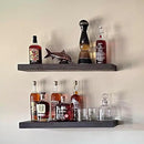 joelsantiques - 36 Inch Wooden Floating Shelves for Wall - 36x8x2 in - Made of Natural Wood - Heavy Duty Rustic Wall Shelves for Bedroom - Perfect for Living Room, Kitchen - Black by CozyNest Decor