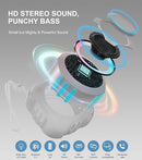comiso Shower Bluetooth Speaker, Waterproof Bluetooth Speakers IPX7, Floating Portable Wireless Speaker with LED Light, Loud HD Sound and Bass for Travel Beach Shower, Ideal Gifts for Men and Women by TinyTreasures Baby Boutique