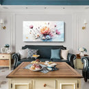 amatop Oversized Wall Art for Living Room Elegant Pink White Blue Floral Art Print Large Abstract Nature Botanical Picture Contemporary Garden Bloom Canvas Decoration Bedroom Office Hallway 58x29 inch by CozyNest Decor