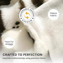 Cow Print Faux Fur Throw Blanket for Couch, Soft & Plush Fuzzy Blanket for Sofa, Bedroom, Living Room, Super Soft Warm for Adults Kids Girl Gifts Bedroom Couch Sofa Travel,50x60 Inches Black Brown by CozyNest Decor
