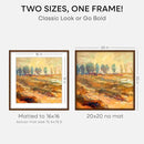 Homeforia 20x20 Brown Picture Frame, High End Dark Oak 20 x 20 Square Wood Frame with Mat 16 x 16 for Photo, 20by20 Wooden Walnut Poster Frame Matted to 16x16 Print, Tempered Glass, Wall Kit, Set of 1 by CozyNest Decor