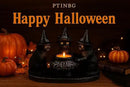 Halloween Black Cat Candle Holder, Cute Halloween Table Decor & Mantel Decoration (Black) by CozyNest Decor