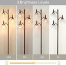 Brown Tree Floor Lamps for Living Room 66.5'' Standing Lamp with 3 Rotatable Lights Glass Shade Modern Lamp for Living Room Bedroom Office(3LED Bulbs Included) by CozyNest Decor